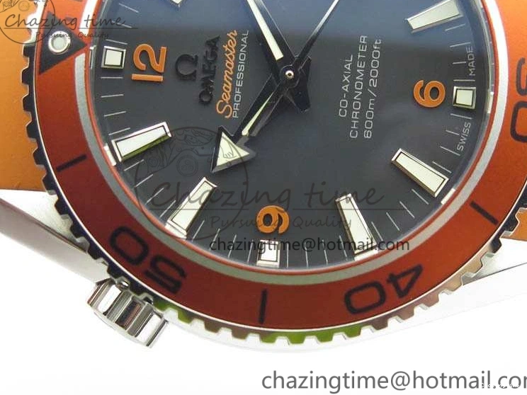 0109 UrbanStyle Planet Ocean Pro Orange Bezel 45mm OMF 1:1 Best Edition On Rubber Strap A8500 (Black Balance Wheel) 8138